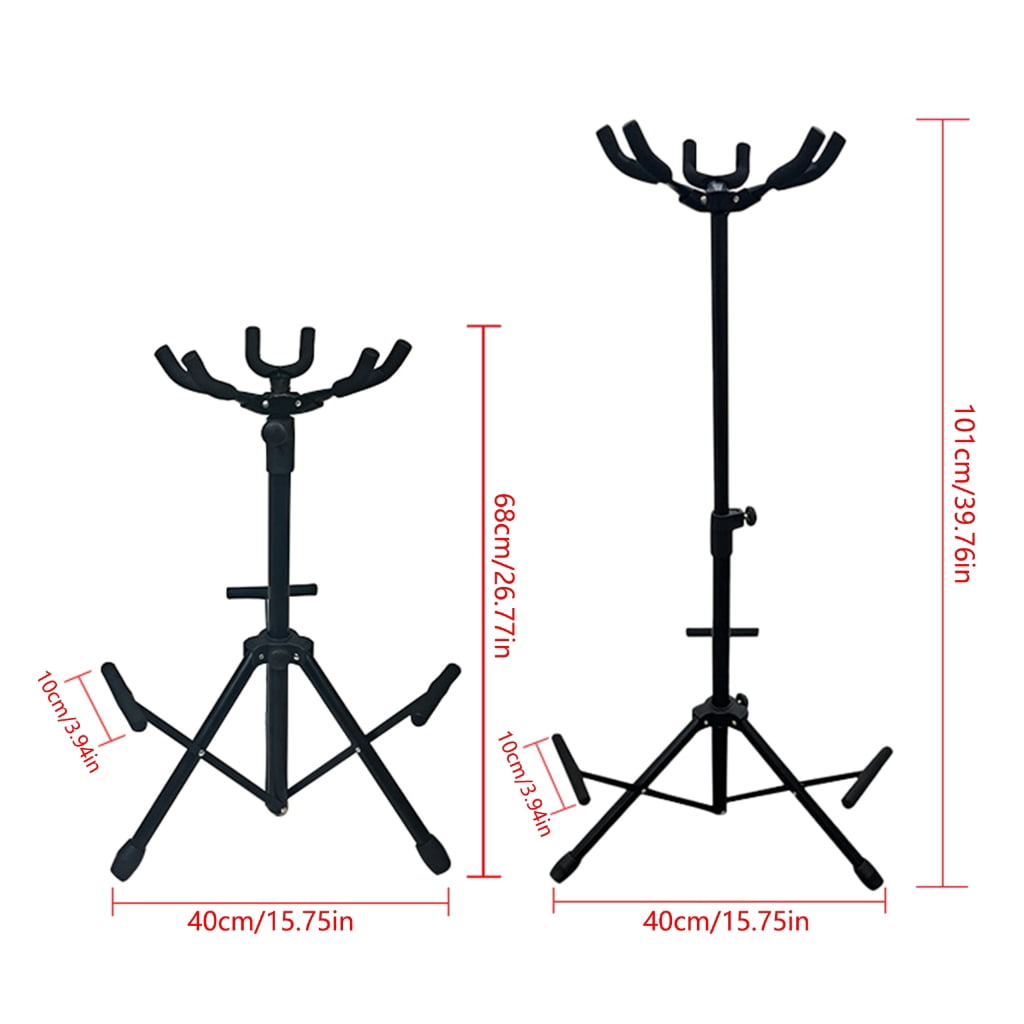 Folding Guitar Stand Tripods with 3 Neck Holders Adjustable Floor Guitar Holder Portable Musical Instrument Stand