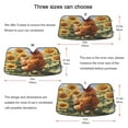 thumbnail image 5 of ALAZA Chicken Sunflower Windshield Sun Shade Car Foldable Sun Visor Block UV Rays Protector 55"x27.6", 5 of 8