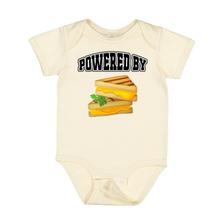 

Inktastic Powered by Grilled Cheese Sandwich Gift Baby Boy or Baby Girl Bodysuit