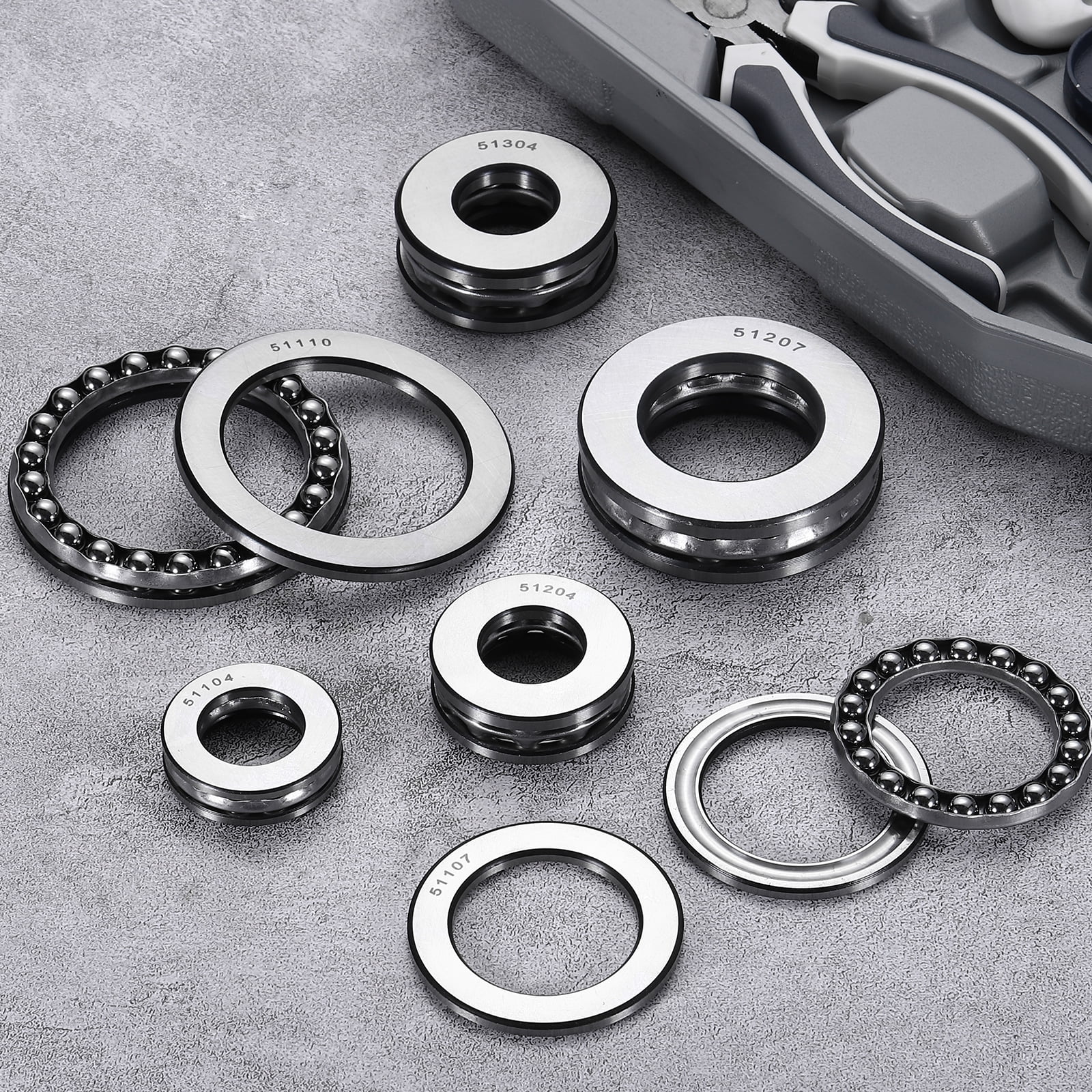 Uxcell 4 Pack Thrust Ball Bearings, 17mm Bore 35mm OD 12mm Thick 51203 Single Row Roller, Chrome Steel Axial Ball Bearing, ABEC5