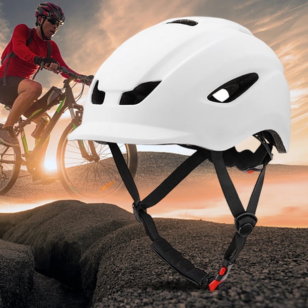 Casco ultraligero para bicicleta con borde trasero, casco deportivo para ciclismo (blanco)