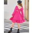 thumbnail image 4 of Vestido de fiesta rosa intenso Arshiner para niñas, talla 13, 4 of 6