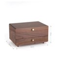 thumbnail image 5 of Walnut Solid Wood Jewelry Box Necklace Ring Earrings Earrings Hand Jewelry Storage Box, 5 of 6