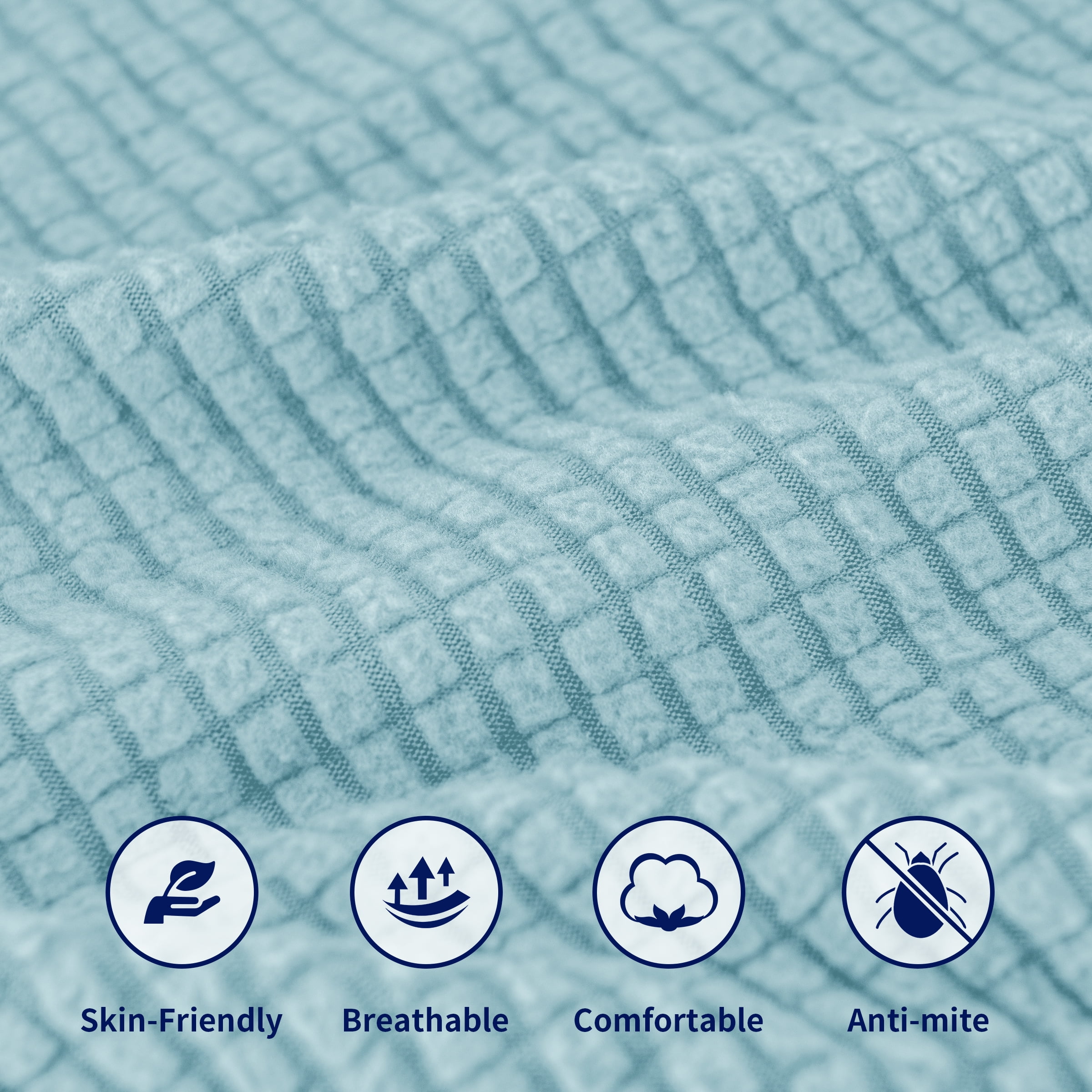 Subrtex Sofa Cover 1 Piece Slipcover with extra Stretch Cushion Seat Cover, Sofa, Steel Blue