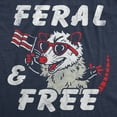 thumbnail image 2 of Womens Funny T Shirts Feral and Free Sarcastic Fourth Of July Graphic Novelty Tee for Ladies Womens Graphic Tees, 2 of 7