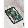 thumbnail image 3 of Ambesonne Leopard Bath Mat, Monstera Colorful Wilds, 30.2" x 20", Green Petrol Blue, 3 of 3