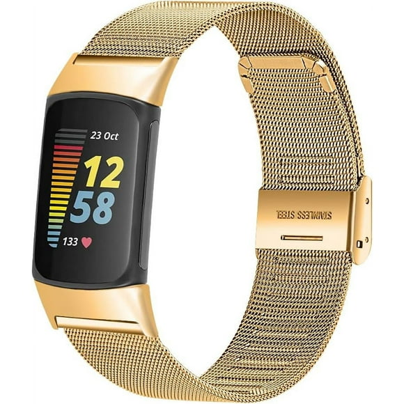 GFDYREE Compatible for Fitbit Charge 6 / Charge 5 Metal Bands with Tools, Stainless Steel Wristbands Adjustable Lightweight Strap for Women Men