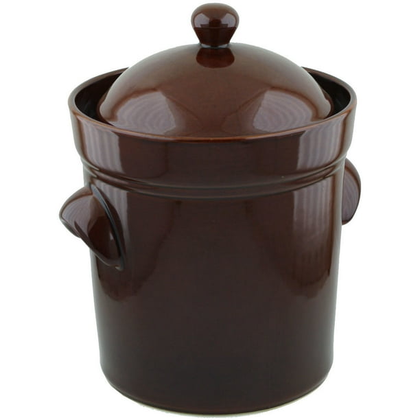 10L 10L Fermenting Crock Pot (2.6 gal) (Brown Theme) Hand Painted in ...