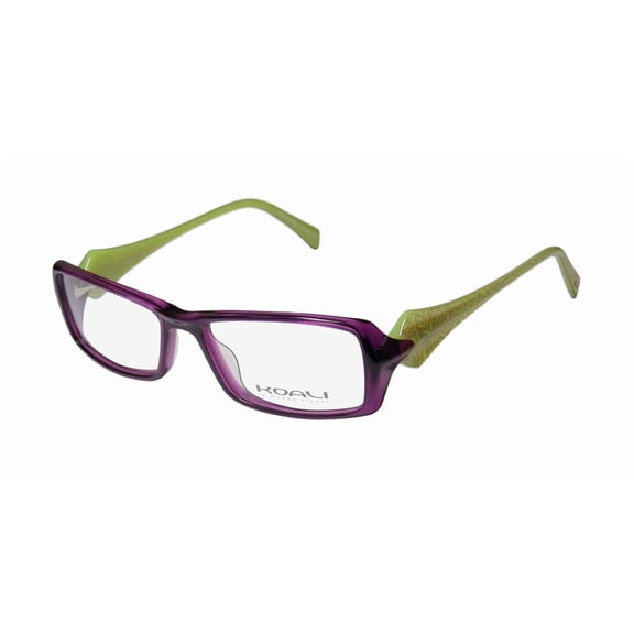 NEW KOALI 7007S WOMENS/LADIES RECTANGULAR FULL-RIM PURPLE / GREEN FRAME DEMO LENSES 51-16-135 EYEGLASSES/SPECTACLES