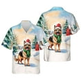 thumbnail image 3 of Hello Winter German Shepherd Frosty Morning Walk Welcome Snowy Christmas Hawaiian Shirt Breathable Summer Unisex Merch Alsatian Dog Lover Gifts - 02018, 3 of 6