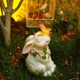 thumbnail image 6 of Milue Easter for Butterfly Bunny Figurine Led Solar Landscape Light Statue Ornament for Outdoor Garden Yard Lawn Decoration, 6 of 21