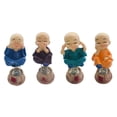 thumbnail image 3 of 4 Unids / Set Primavera Lindo De Dibujos Animados Pequeño Monje Muñeca Decoración Auto Tablero Temblor Adorno De La Cabeza De Juguete Del Niño De Regalo Baoblaze Resina Little Monk Figurine, 3 of 8