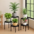 thumbnail image 2 of Paquete De 5 Soportes Para Plantas De Metal, Soporte Para Macetas De Esquina De Hierro Resistente A La CorrosióN, Soporte Redondo Para Exhibir Estante Para Plantas En Niveles, 2 of 6
