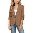 thumbnail image 5 of CPNG Girls' Cropped Blazer Casual and Elegant Loose Suit Jacket Kids School Uniform Lightweight Slim Fit Jacket, 5 of 8