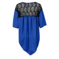 thumbnail image 5 of Azrian Fashion Womens Plus Size Flare Lace Asymmetrical Splicing Tunic T-Shirt tops, 5 of 5