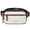 Black & White W/Brown Trim, variant on 2L Fanny Pack For Women, PU Leather Waist Bag for Hiking Travel
