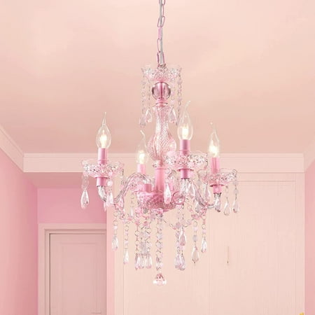 Crystals Chandeliers Modern Mini Chandelier Baby Pink Pendant Lighting Flush Mount Ceiling Light With Acrylic Fixtures For Girls Room Canada Crystals Chandeliers Modern Mini, Small Pink Mini Chandelier
