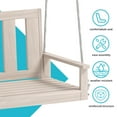 thumbnail image 5 of MUZZ Loveseat Outdoor Wood Swing,Garden Swings with for Adults Kids, Large Tree Swing for Yard Patio Porch Garden, Hanging Bench Chair Furniture for Deck, 700LBS Weight Capacity(Normal/Natural), 5 of 9
