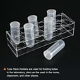 thumbnail image 5 of Uxcell 12-Well Acrylic 40mm Hole Diameter Test Tube Rack Holder Clear, 5 of 5