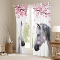 thumbnail image 3 of Manfei Pink Cherry Blossom Black Out Curtains,Farm Animal Curtains Pack of 2 (42x63 Each),Country Farmhouse Lodge Bedroom Curtains For Boys Kids,Super Cozy Room Decor, 3 of 6