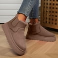 thumbnail image 6 of Womens Winter Boots With Zipper Warm Fur Lined Suede Platform Snow Boots Lightweight Snow Sneaker Boots for Ladies Anti Slip Ankle Boots Fall Boots Sales Clearance, 6 of 13