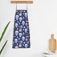 thumbnail image 5 of Naloa 1Pack Adjustable Bib Apron Waterdrop Resistant Cooking Kitchen Aprons for Women Men Chef, crystal cool Skull flower Print, 5 of 5