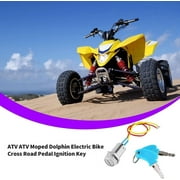 BUZIFU Key Ignition Switch, Universal Motorcycle Parts for Gas Electric Scooter ATV, Moped Kart, Universal 2 Wire Ignition Switch with Locking Keys