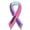 Blue,Pink, Teal- fighter, variant on Support Thyroid Cancer Awareness Blue, Pink, and Teal Ribbon Magnet Decal