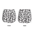 thumbnail image 3 of Balery Cute Panda Face Pattern Women's Running Shorts with Liner 2 Pockets Elastic Workout Athletic Gym Yoga Shorts-X-Large, 3 of 7