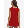 thumbnail image 5 of Women's Sleeveless Blouse Summer Casual Tank Top - Flowy Loose Fit, V-Neck, Lightweight Breathable, 5 of 6