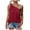 Red, variant on asdoklhq 2026 Summer Fall Womens Tops under $5 One Shoulder Tops for Women Summer Chiffon Shirts Tie Bow Knot Sleeveless Tank Tops Loose Fit White XXL