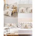 thumbnail image 6 of Bunny Easter Satin Pillowcase for Hair and Skin with Zipper, Soft Breathable Cooling Silk Pillow Cases, Colorful Eggs Spring Floral Rustic Throw Pillow Covers Queen Size 20"x30" Set of 2, 6 of 6