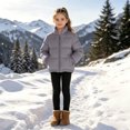 thumbnail image 2 of Kogui Kids Puffer Jacket Stand Collar Zip-Up Warm Winter Coat Lightweight Outerwear for Boys Girls Size 9-10 (Grey,9-10 Years), 2 of 9