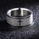 thumbnail image 2 of Anillo de acero de titanio inglés para hombres y mujeres, cruz cristiana, anillo de Biblia personalizado, anillo personalizado, anillo grabado, 2 of 4