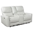 thumbnail image 3 of Greenfield Upholstered Power Reclining Loveseat Dove Grey, 3 of 12