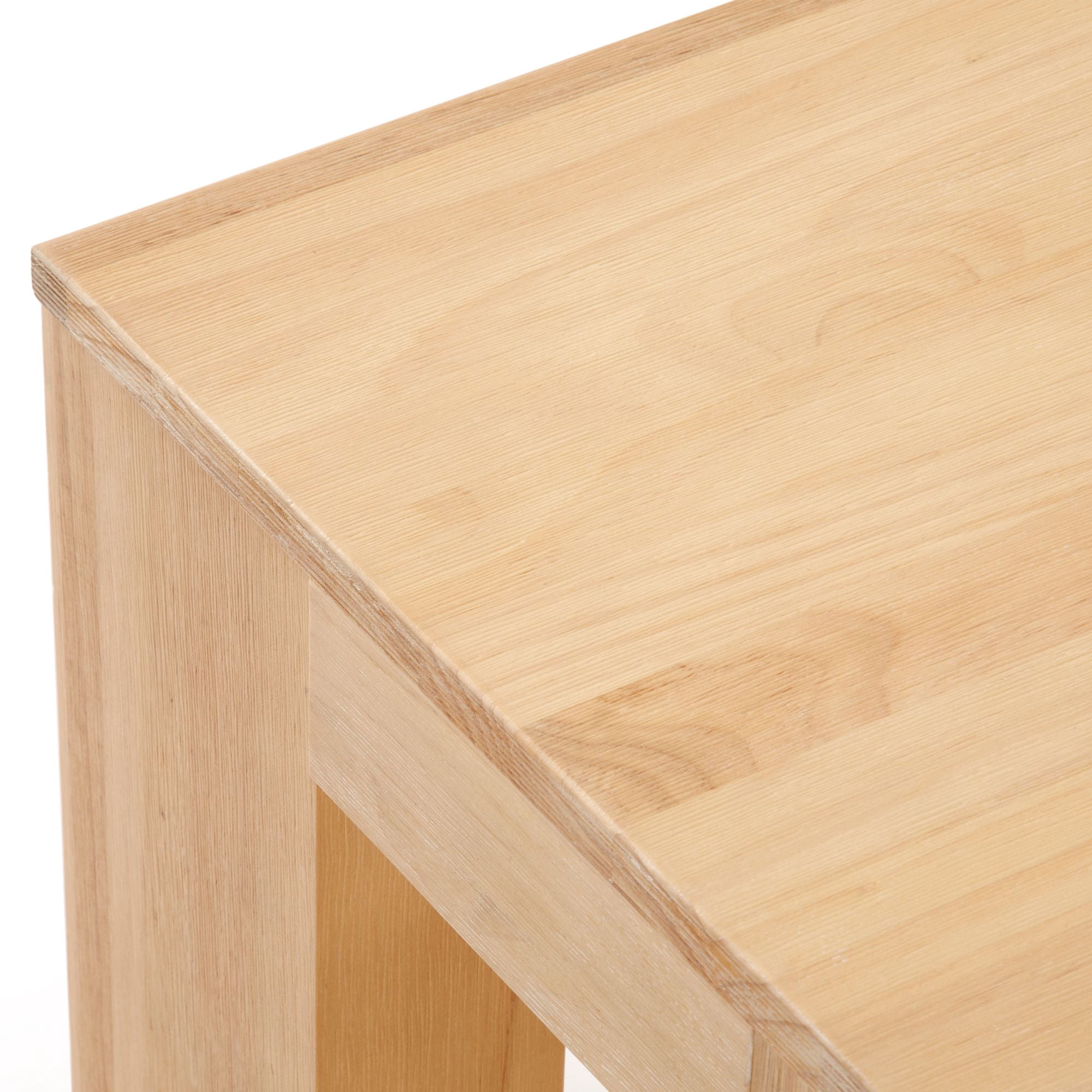 Plank+Beam Solid Wood Modern Coffee Table with Storage Shelf, 48" Rectangular Coffee Table for Living Room