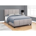 thumbnail image 5 of Monarch Specialties Queen Size, Gray Linen Bed with Black Wood Legs, 5 of 5