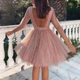 thumbnail image 5 of Joernso Evening Party Women See-through Sequins 3/4 Sleeve Backless Dress Gown, 5 of 8