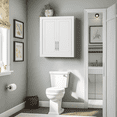 thumbnail image 6 of 26"x22"x8" Modern Rectangle Wood Wall Mounted Storage Cabinets for Bathroom,White, 6 of 7