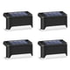 thumbnail image 1 of Paquete de 4 luces solares para terraza de escalera 3000K Lámparas de valla interior al aire libre Sensor LED Recargable Plástico Hogar Jardín Camino Negro Eigraketly HA009192-01B, 1 of 6