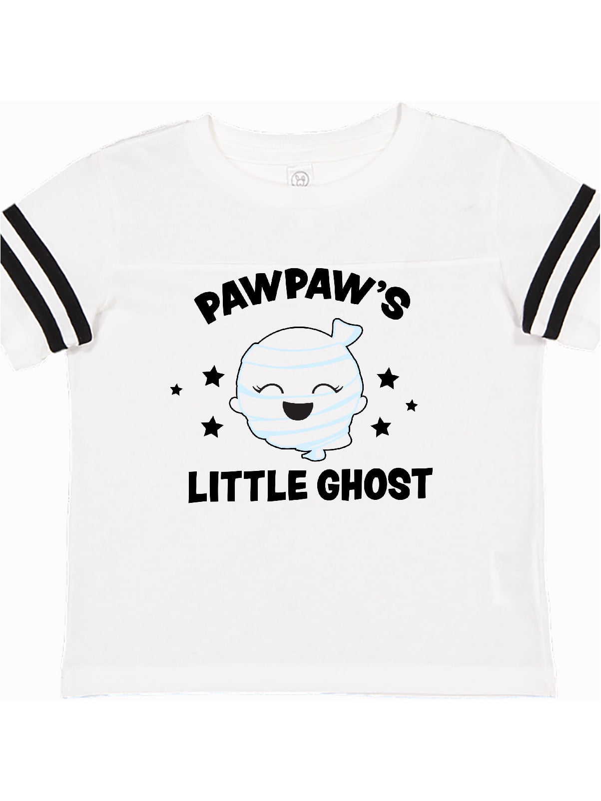 inktastic Cute Pawpaws Little Ghost with Stars Toddler Long Sleeve T-Shirt