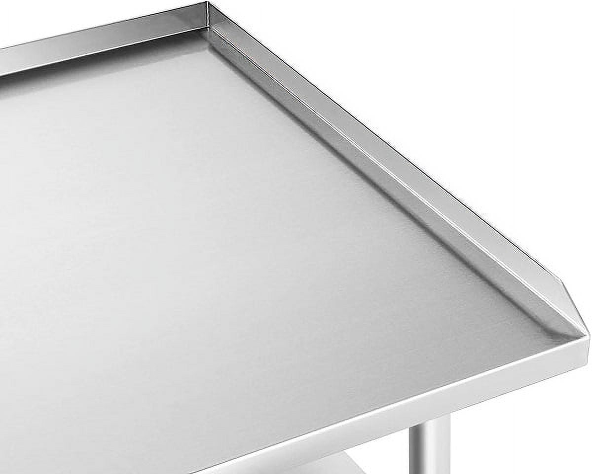 AmGood 72" Long x 24" Deep Commercial Work Table with Backsplash and Sidesplashes | Stainless Steel Prep Table for Kitchen, Restaurant, Garage, Laundry | NSF