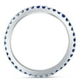 thumbnail image 2 of Pompeii3  3/4Ct Blue Sapphire Stackable Ring Wedding Band 10k White Gold (,), 2 of 4