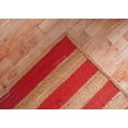 thumbnail image 5 of Chouhan Rugs Natural Jute Red Striped Rug Bohemian Rug Decor Rug Handwoven Rug Custom Rug Decorative Rug, 5 of 8
