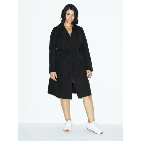 American Apparel Classic Storm Trench Coat Jacket, Black , L