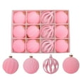 thumbnail image 5 of Neoyler 12 Pack Velvet Christmas Ornaments Hanging Balls Christmas Tree Decorations with Flocked Texture for Indoor Holiday Decor Festive Home Party Display 2.4in Pink, 5 of 5