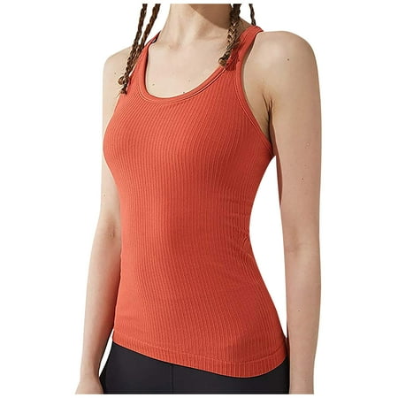 

Gotyou T Shirts For Women Women s Summer Sports Underwear Yoga Vest No Steel Ring Gathering Fitness Beautiful Back Bra Red L