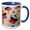 Blue/White, variant on 3drose, Cupcake Heaven, 11oz Two-tone Black Mug