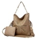 thumbnail image 2 of Bolso Mano Hombro PU Cuero Flecos Tachonados para Mujeres Compras Viajes, 2 of 9
