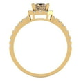 thumbnail image 4 of Halo Engagement Ring for Women - 0.89ct Yellow Moissanite in 14K Yellow Gold Promise Ring, 4 of 6